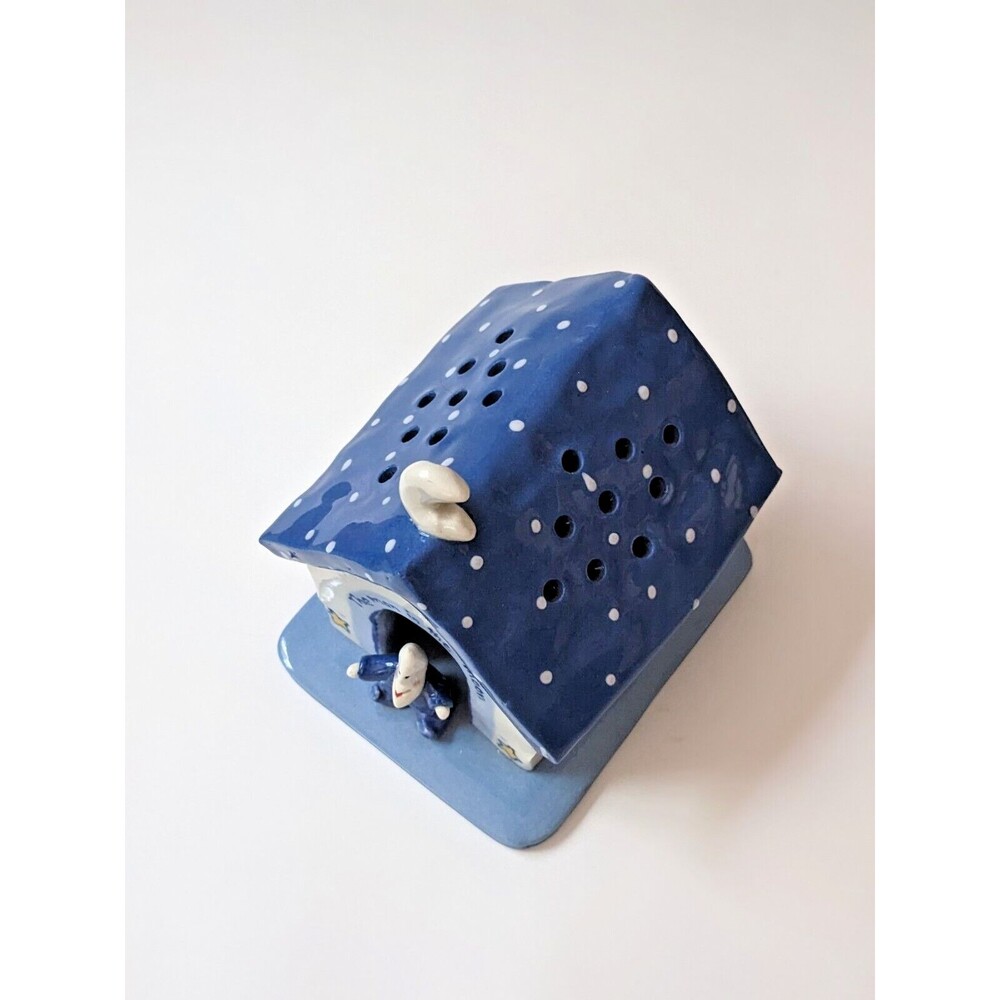 Robin Russell Ceramics Handmade Night Light The Man in the Moon Nursery Kids VTG - Picture 8 of 9